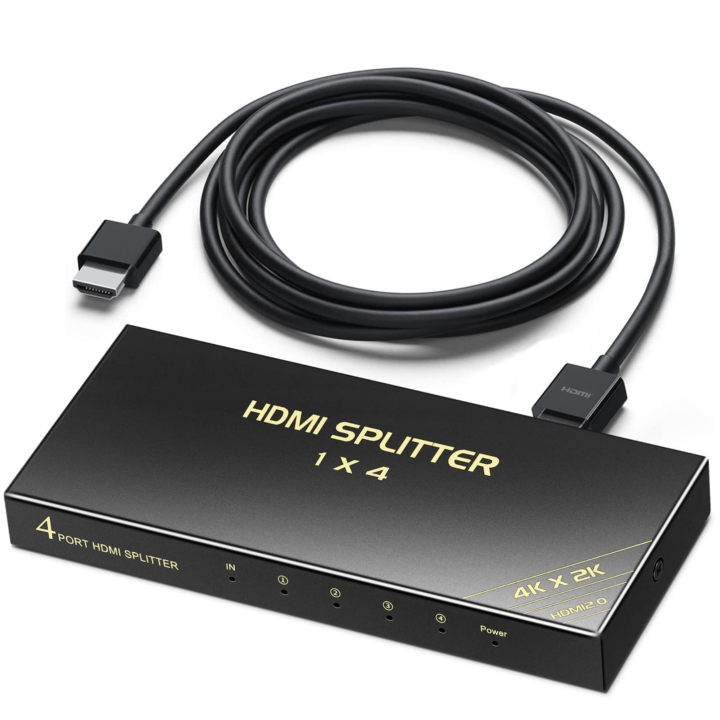 4K HDMI Splitter - 1 Input 4 Output for PS5/PS4/Fire Stick/Roku